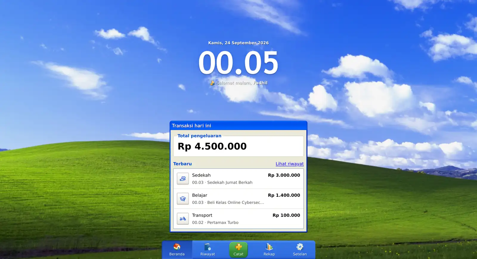 Farsight: Personal Finance Tracker App desktop preview