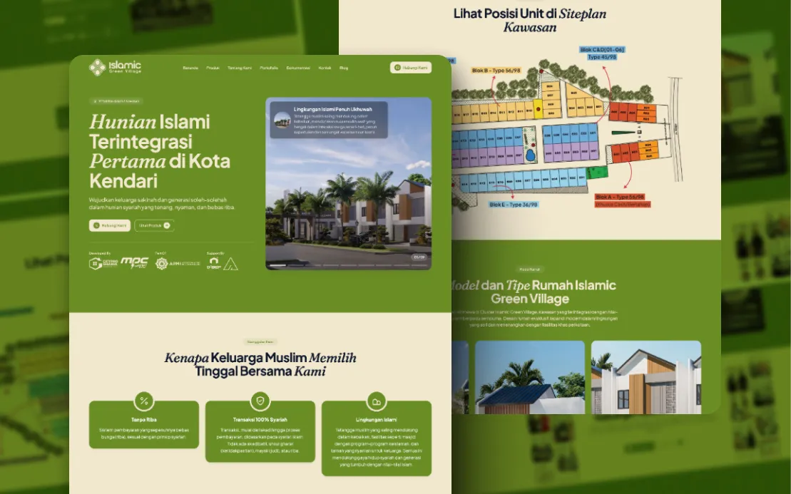 Islamic Green Village: Sharia Property Developer Website