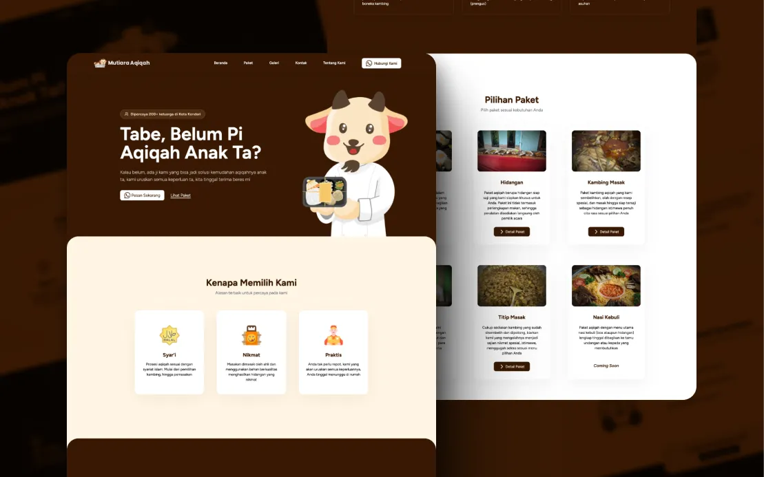 Mutiara Aqiqah Kendari: Company Profile Website