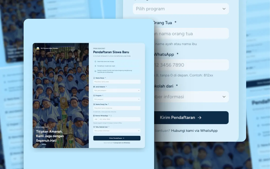 Mutiara Islam App: PPDB Registration & Admin System