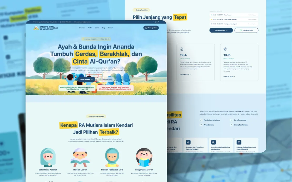 RA Mutiara Islam Kendari: Early Education Website