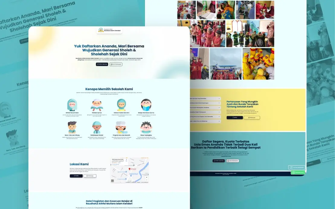 RA Mutiara Islam PPDB Landing Page