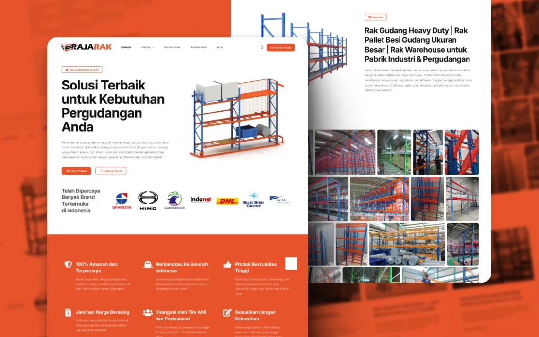 Rak Gudang Heavy Duty: Company Profile Website